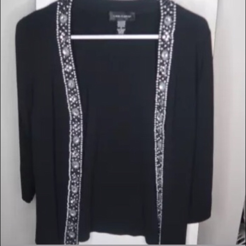 Cable & Gauge Black Embellished Cardigan size S